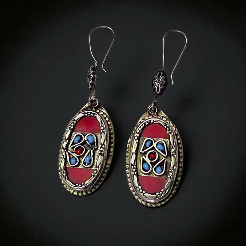 Metal Native Style Necklace with Earings