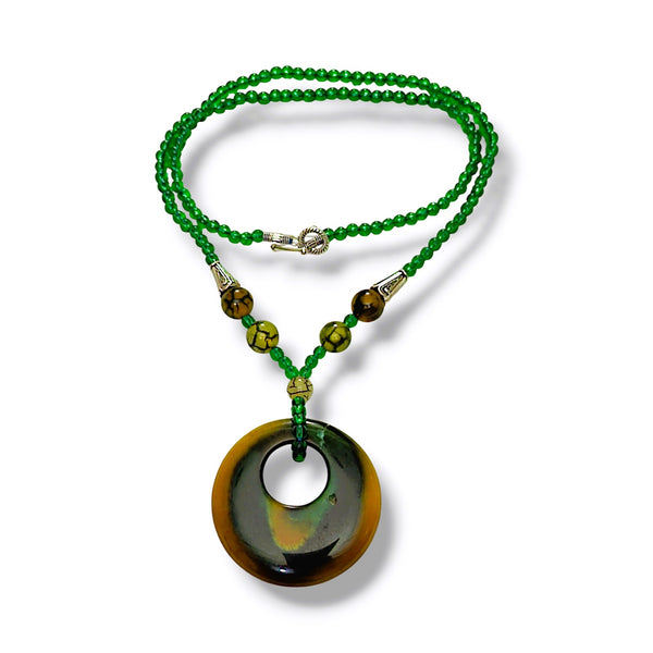 Tricolor Agate Necklace
