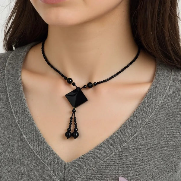 Square Imitation Necklace